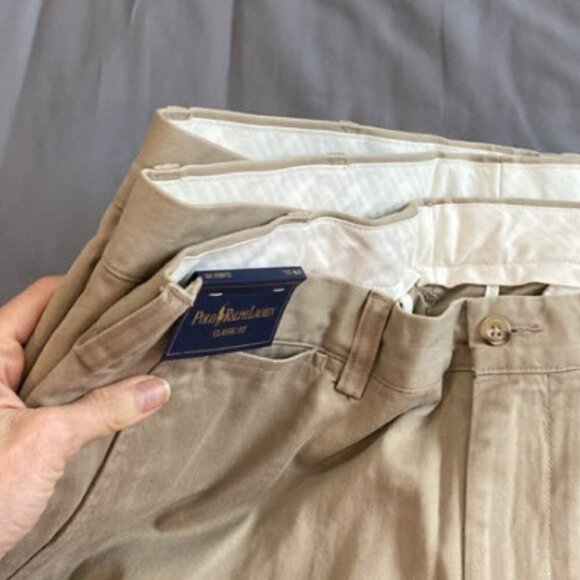 Polo Ralph Lauren Beige Classic Fit Chinos Pants size 35 - Picture 15 of 16